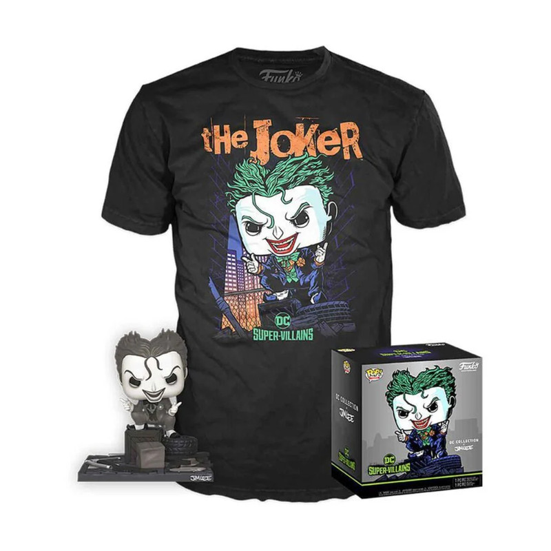 Funko Pop & Tee: DC Jim Lee Joker - تي شيرت - Size:Large